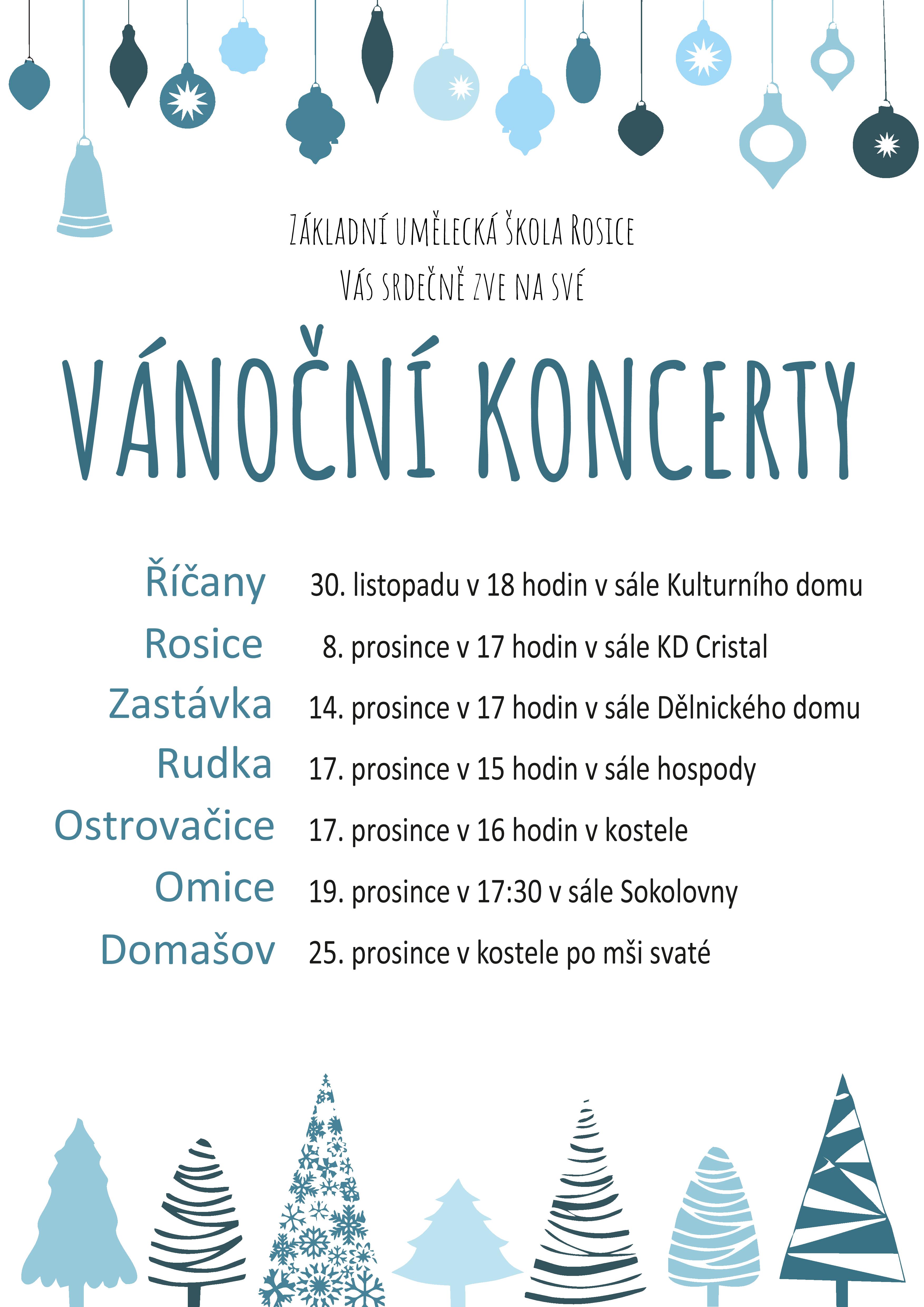 Vánoční koncerty PŘEHLED