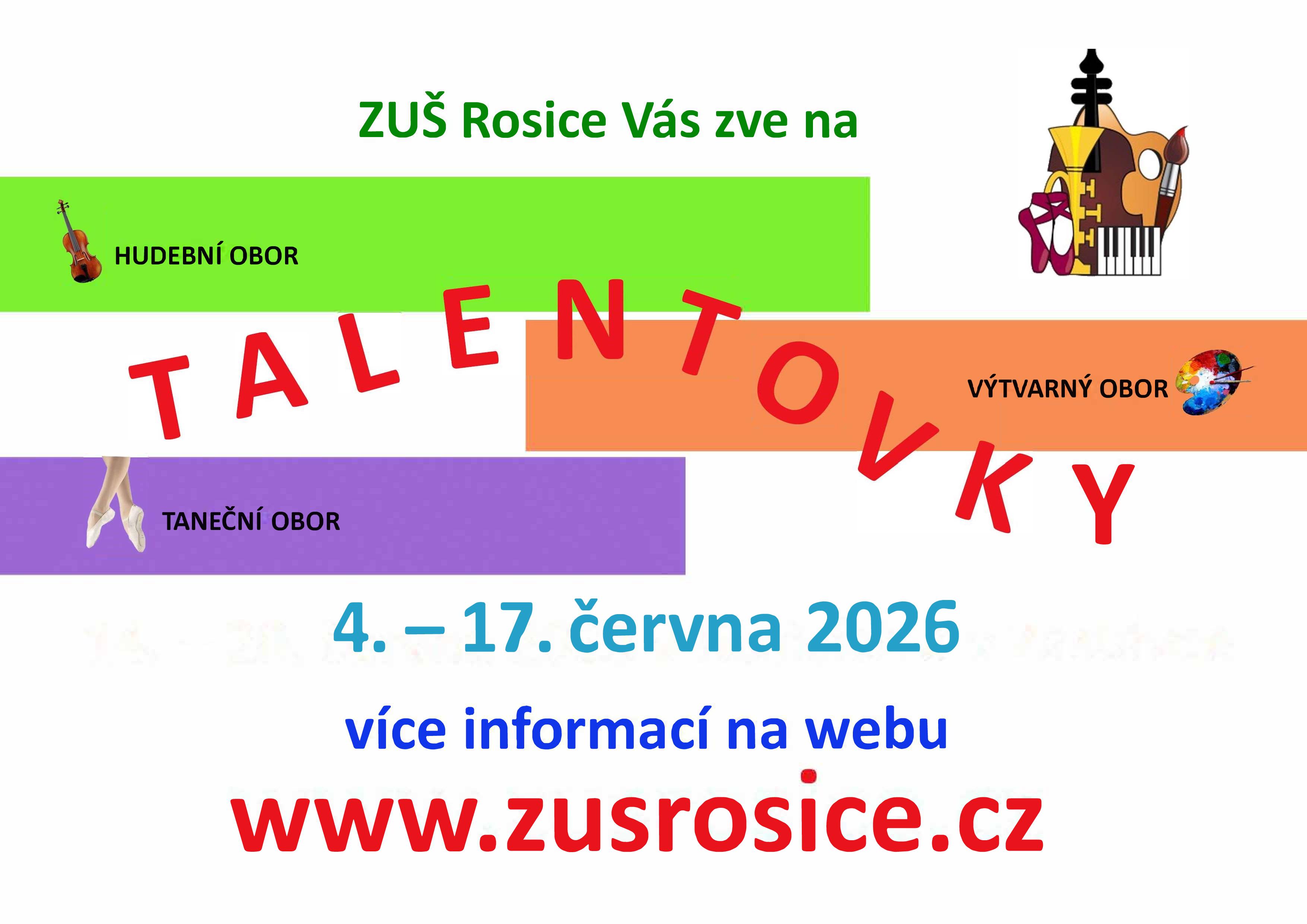 Přijímací (talentové) zkoušky ZUŠ Rosice