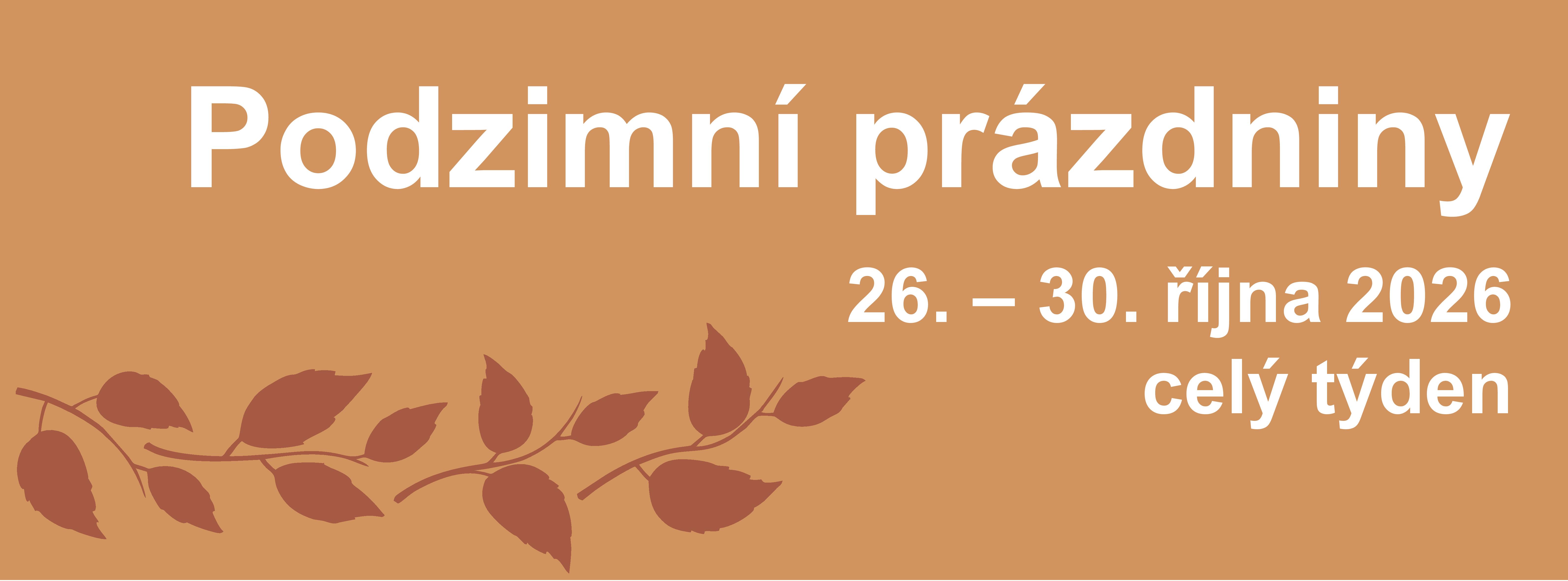 Podzimní prázdniny (vč. ředitelského volna a státního svátku tedy celý týden)