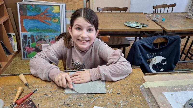 Výtvarný obor Rosice - práce v hodině BŘEZEN 2025