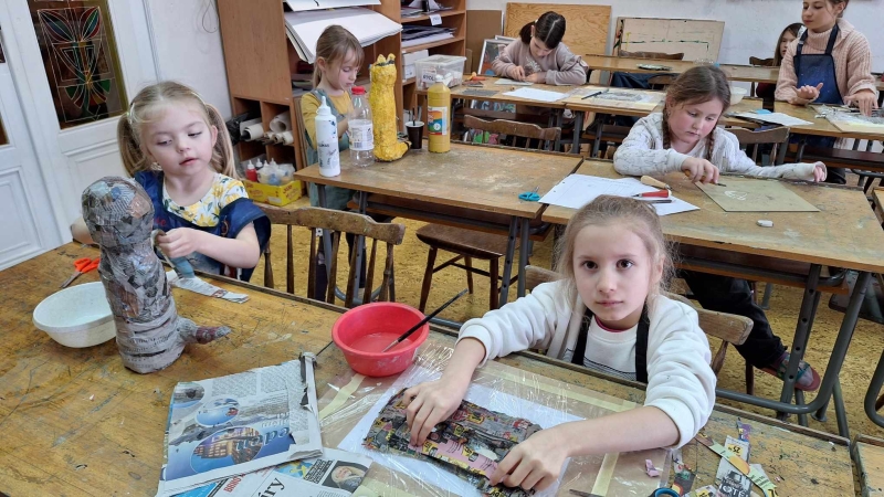 Výtvarný obor Rosice - práce v hodině BŘEZEN 2025