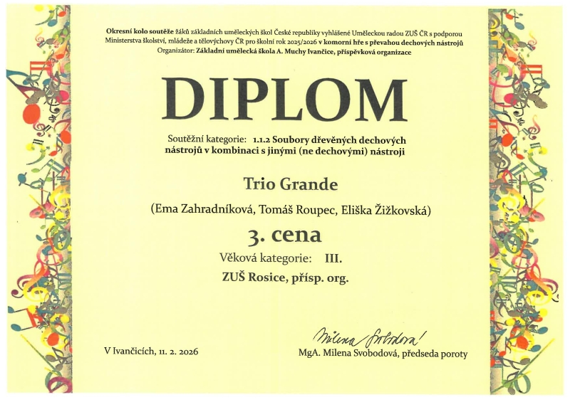 Soutěže ve šk. r. 2025/2026 = fotky a diplomy